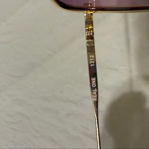 Quay Australia Gold Frame Sunglasses with Purple Lenses thumbnail 7