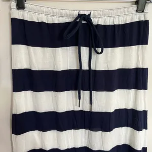 Aeropostale Navy White Striped Maxi‎ Skirt Blue Colorblock Hem Size Small Y2K thumbnail 3