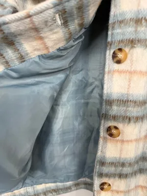 Wonderly Blue Plaid Lined Shacket NWT M thumbnail 5