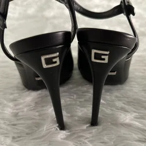 Authentic GUCCI Black‎ Leather Betsey Ankle Strap Heels Shoes Sz 36 thumbnail 8