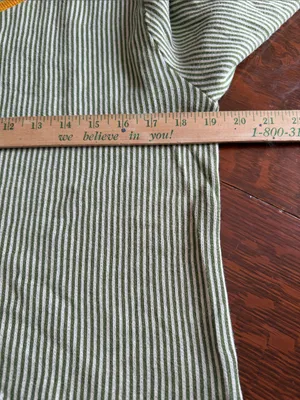 dolan Light Green Striped Long-Sleeve Knit Top with Yellow Trim size medium thumbnail 7