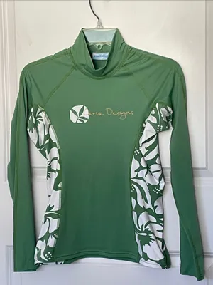 Carve Designs Green Sun Shirt Medium Swim Rash Guard thumbnail 1