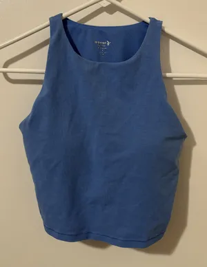 Blue Old Navy Cropped Workout Top thumbnail 1