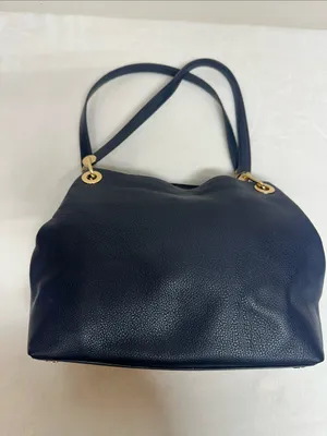 Michael Kors Raven Midnight Pebbled Leather Shoulder Tote Hobo bag thumbnail 6