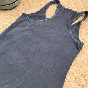 Hollister Navy ruffle racer back tank top small thumbnail 6
