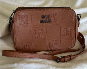 NWOT/ Never Used Steve Madden Tan Embossed Crossbody Bag thumbnail 1