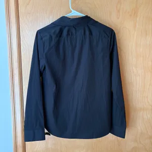 Banana Republic Perfect Shirt Women XS Black Long Sleeve Button Down 883988-00-1 thumbnail 4