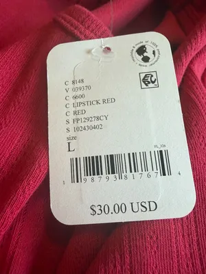 Intimately Free People Red T-Shirt Short Sleeve Blouse Stretchy Size Large NWT thumbnail 13