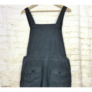 Seeker Canvas Overalls Womens L US 32 Gray Hemp Cotton Utility Workwear Made USA thumbnail 11