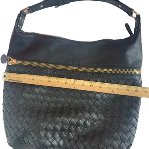 Madison West Black Vegan Leather Shoulder Bag thumbnail 9