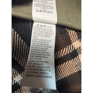 Lucky Brand Women Olive Green Plaid Back Utility Military Jacket Large 7W30591 thumbnail 7