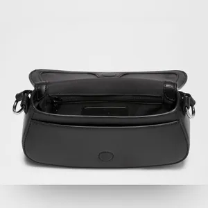 Lululemon NWT Leather Alternative Cactus Mini Bag 1.2L Black & Silver Hardware thumbnail 5