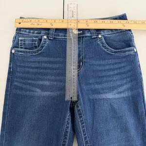 Gogo Jeans Y2k Gogo Womens Dark Wash Flare Leg‎ Embroidered Studded Denim Blue LowRise 7/28 thumbnail 11