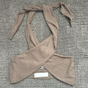 NWT Inamorata Stone Zuri Halter Top Tan Size XS thumbnail 1