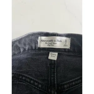 Abercrombie & Fitch Curve Love Black Cutoff Shorts High Rise Size 26/2 thumbnail 4