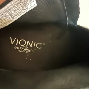 Vionic Georgia Black Leather orthaheel orthopedic heeled boots booties WOMENS 10 thumbnail 6