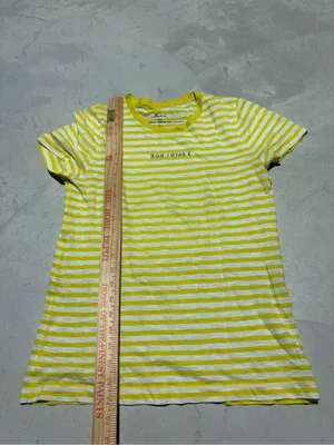 J. Crew vintage graphic tees Yellow Stripe 'Bon Voyage' Tee medium cotton thumbnail 3