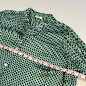 J. Jill Womens XL Green Geometric Print Button-Down Blouse 55% Viscose 45% Rayon thumbnail 7