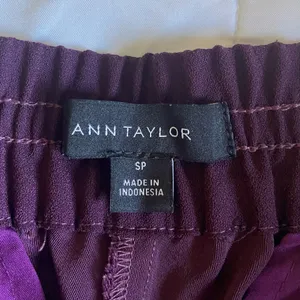 Ann Taylor Burgundy Wide-Leg Crop Dress Pants thumbnail 5