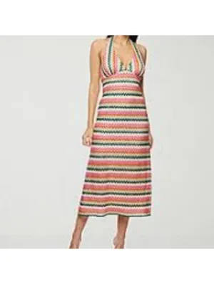 Premier Amour Multicolor Lace Dress NWT Chevron Sz XL thumbnail 4