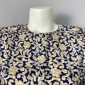 Vintage Dress 80s Long Sleeve Pencil Officecore Puff Sleeves Floral High‎ Neck thumbnail 7