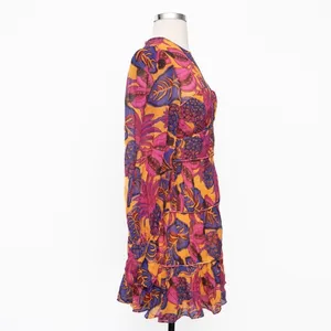 Farm Rio |‎ Fruit Dream Long Sleeve Pleated Tiered Dress thumbnail 15