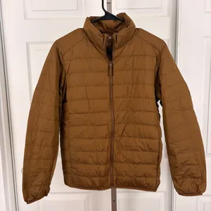 Uniqlo tan ultra light down packable jacket thumbnail 1