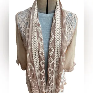 Bohemian, Victorian, Lace, Sheer, Embroidered, ALL THE THINGS, Gorgeous Topper thumbnail 2