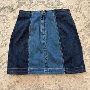 Pacsun Women's Blue and Navy Colorblock Skirt thumbnail 2