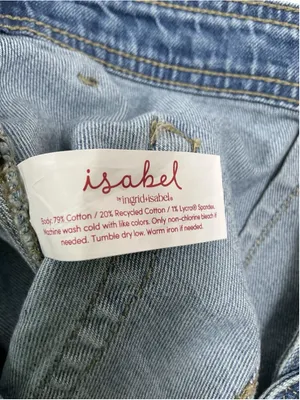 Womans NWOT Isabel pre pregnancy Wide Leg Blue Jean Overalls Size 12 thumbnail 4