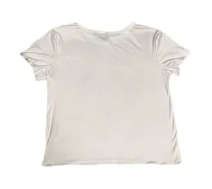 L Olivia Rae Cream/White Comfy Soft Short Sleeve Tee Crop Top Women’s Coquette thumbnail 1