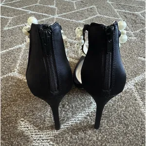 Betsey Johnson SB Ellah Pearl Crystal Embellished Mesh High Heels Pointed Toe 8 thumbnail 11