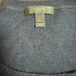 J.Crew Women's Crewneck Sweater L Wool Rabbit Hair Blend Striped Front Panel thumbnail 3