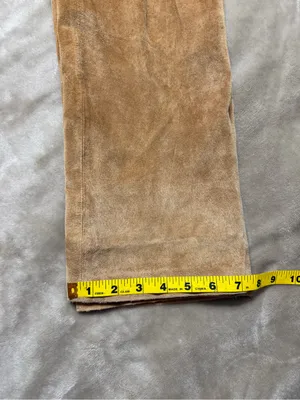Margaret Godfrey Vintage Leather Suede Tan Pants - Size 4 thumbnail 10