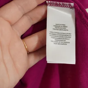 Polo Ralph Lauren Women's Small V-Neck T-Shirt Berry Pink Cotton Slub Pony Logo thumbnail 5