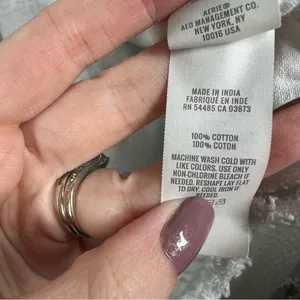 Aerie White Muslin Cotton Pool To Party Button‎ Down Top thumbnail 4