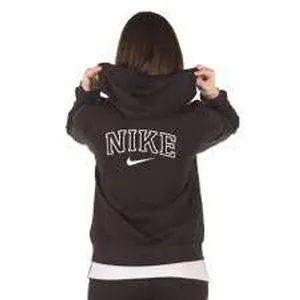 Nike Sportswear Womens Full-Zip Varsity Hoodie Black XL fleece sweatshirt thumbnail 2