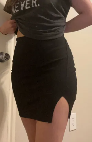 Black Mini Skirt medium. Wave Fashion thumbnail 1