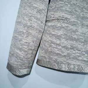 Wilfred Aritzia Exquis Beige Gold Metallic Cropped Dress Jacket Size 8 thumbnail 2