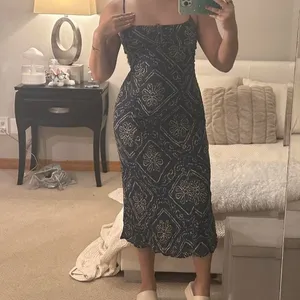 Navy Boho Patterned Sundress Blue Size XS thumbnail 5