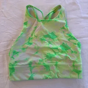 Lululemon Energy Bra High Neck Long Line Shibori Highlight Yellow Green 4 thumbnail 4