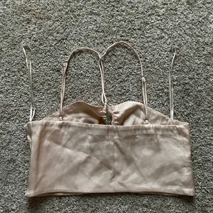 Zara Satin Beige Top thumbnail 4