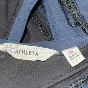 Athleta Women Size M Stellar En Route Scuba Dress Blue & Black Sleeveless 866701 thumbnail 8