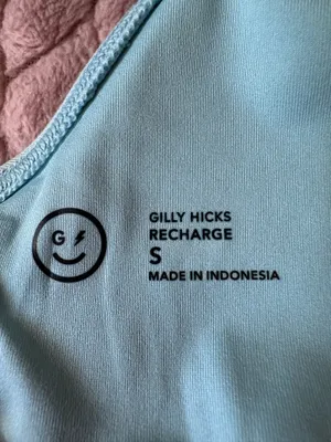 Hollister Gilly Hicks Aqua Blue Recharge Active Cropped Tank thumbnail 3