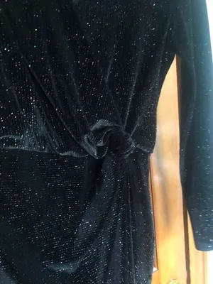 Trixxi Long Sleeve Glitter Wrap Dress thumbnail 4