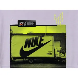 Nike Sportswear NYC Graphic Crop Tee Lavender Purple Cropped T-Shirt XS thumbnail 3
