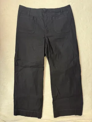 Maeve by Anthropologie The Colette Pants Black Wide Leg US Size 18W thumbnail 2