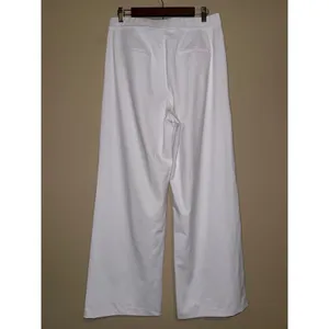 Halara Womens High Rise Wide Leg Trousers White Dress Pants L Office Chic Slacks thumbnail 2