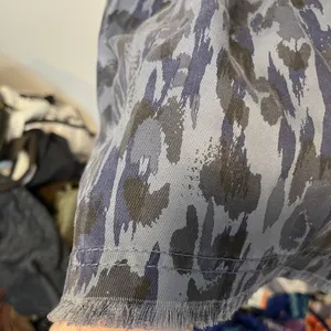 Anthropologie Jenee Tiered Tunic Dress Blue Leopard Print Sz XS thumbnail 6
