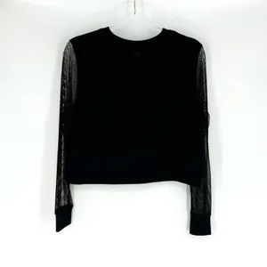 Hunter x Target Mesh Sleeves‎ Pullover Sweatshirt Black Size XS thumbnail 5